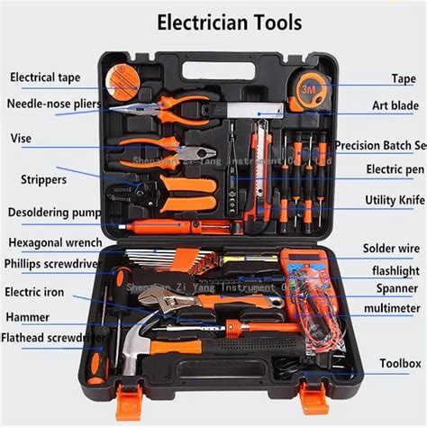 electrical complete tool box set|electrical tool kit with multimeter.